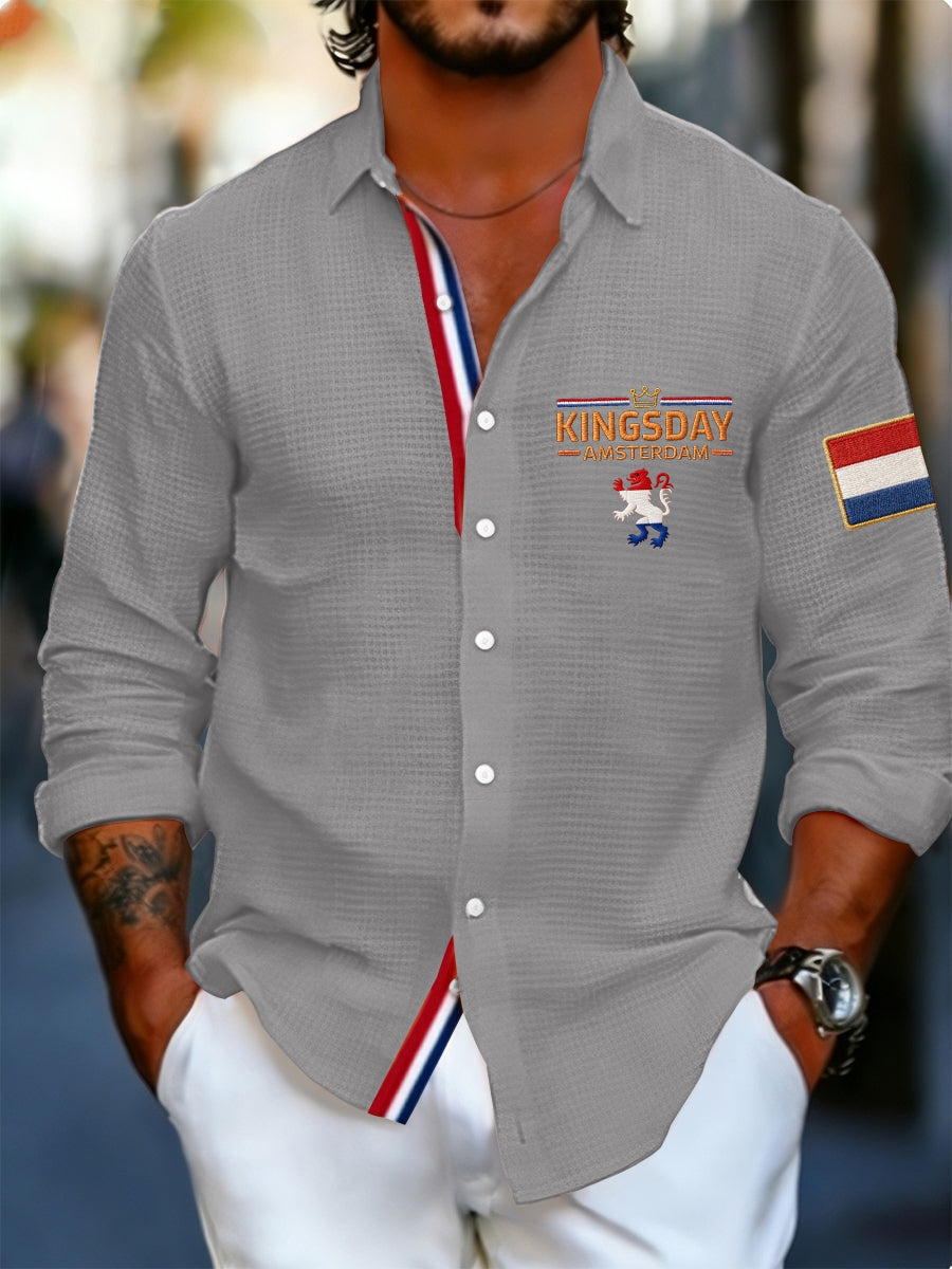 Heren Koningsdag Wafelshirt