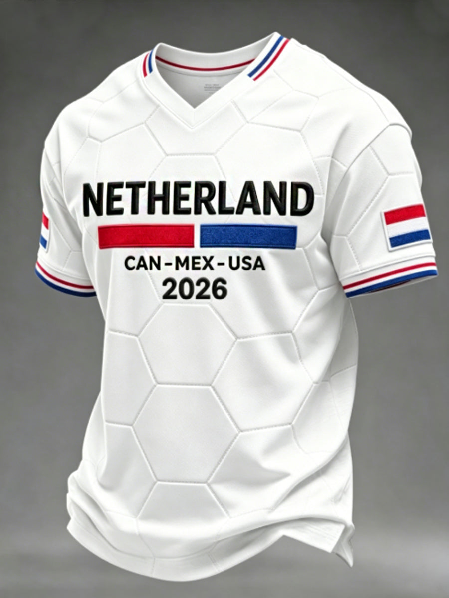 T-shirt met V-hals voor heren