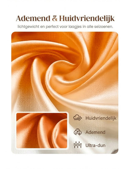 Dames oranje Nederlandse vintage patchworkprint casual T-shirt met V-hals