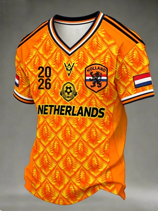 Heren T-shirt met V-hals