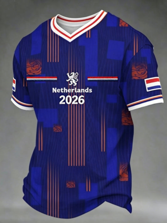Heren T-shirt met V-hals