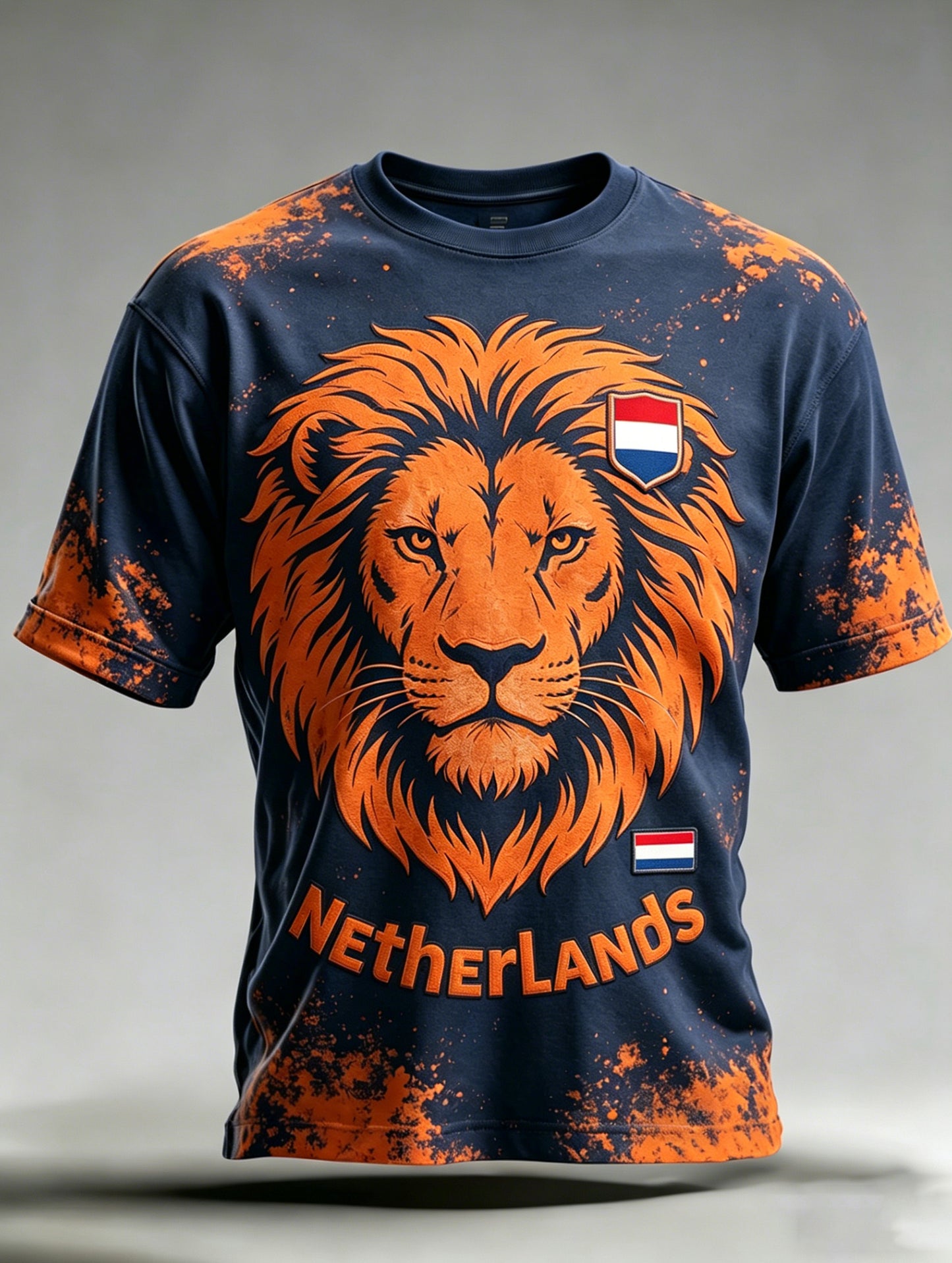 Heren T-shirt met kunstprint ter herinnering aan Koningsdag