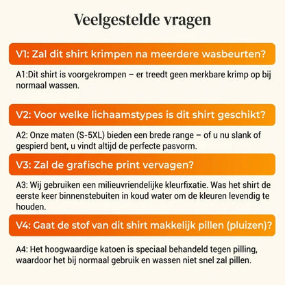 Heren Oranje “Hello Netherland” Patchwork Print Casual T-shirt