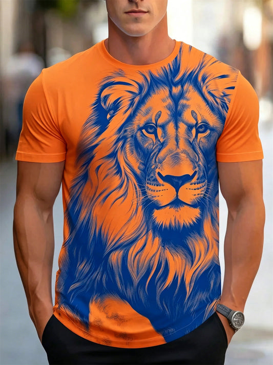Heren T-shirt met kunstprint ter herinnering aan Koningsdag