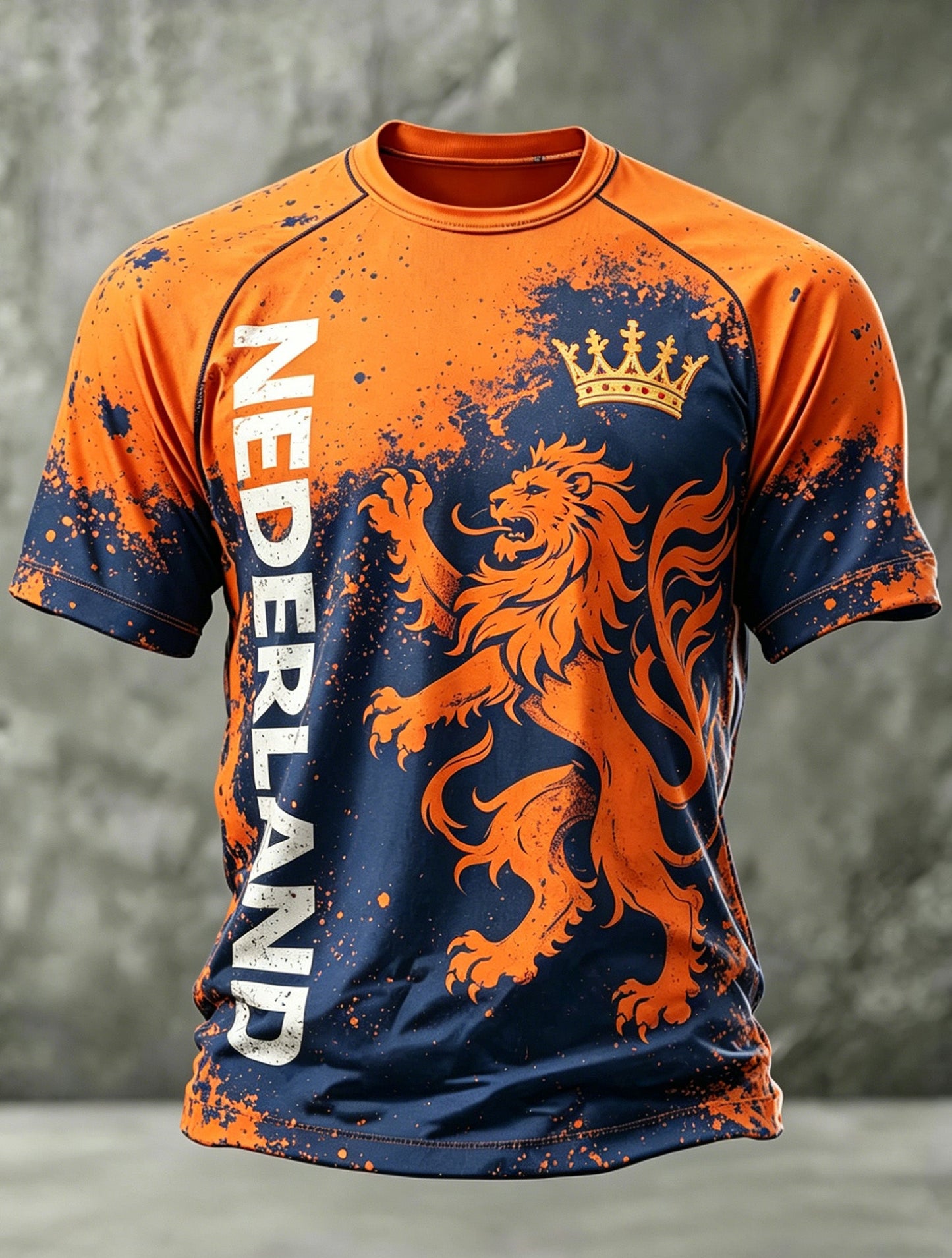 Heren T-shirt met kunstprint ter herinnering aan Koningsdag