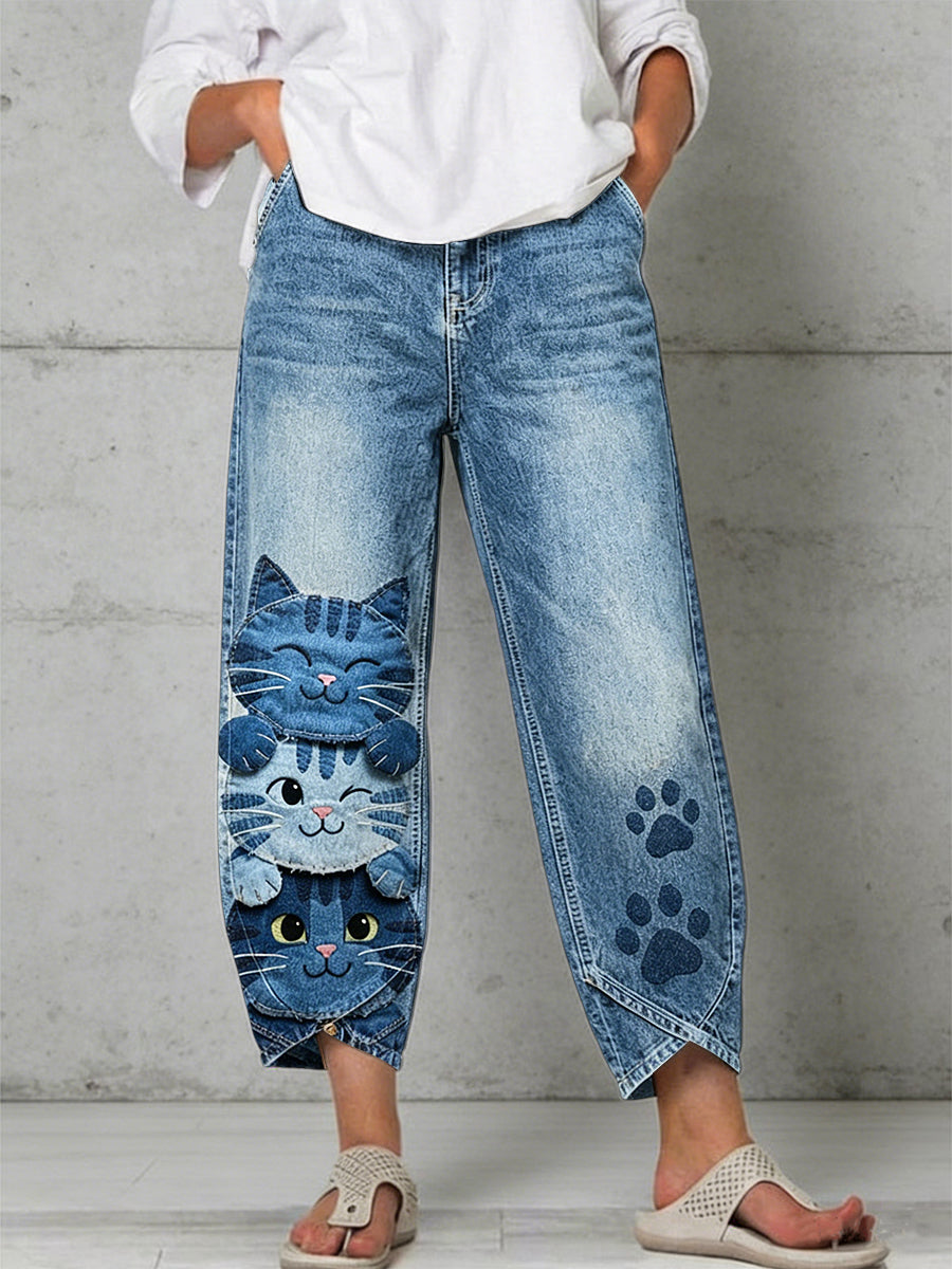 Damesbroek met dierenprint