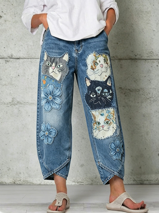 Damesbroek met dierenprint