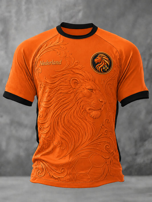 Herenkleding als cadeau voor voetbalfans, casual T-shirt met opdruk