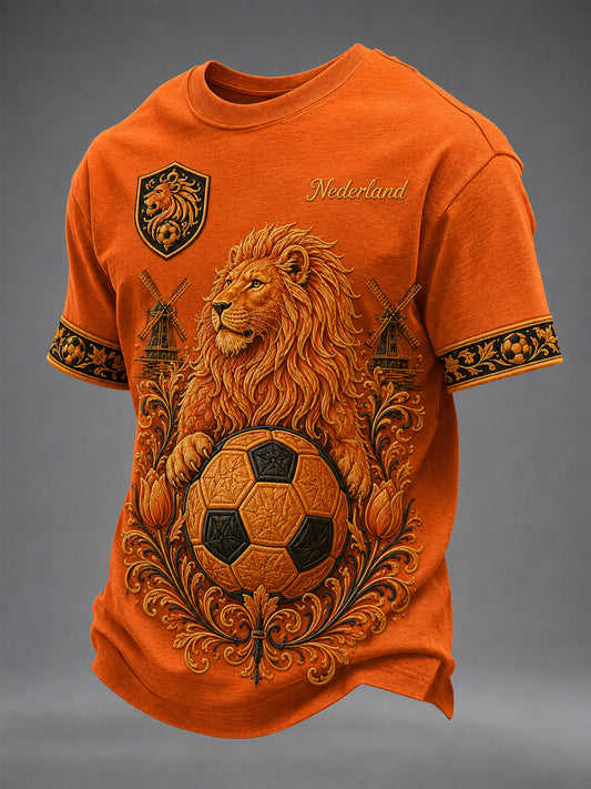Herenkleding als cadeau voor voetbalfans, casual T-shirt met opdruk