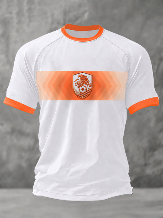 Herenkleding als cadeau voor voetbalfans, casual T-shirt met opdruk