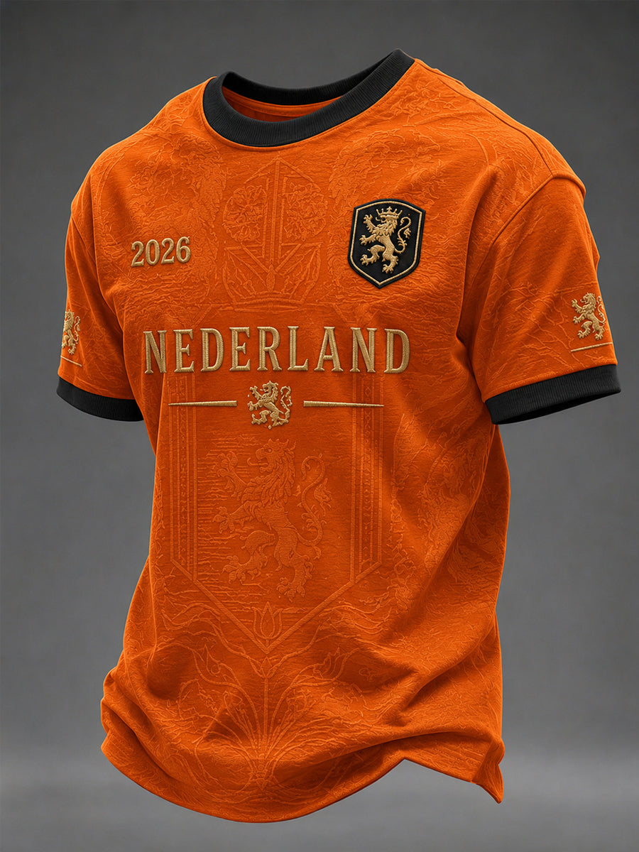 Herenkleding als cadeau voor voetbalfans, casual T-shirt met opdruk