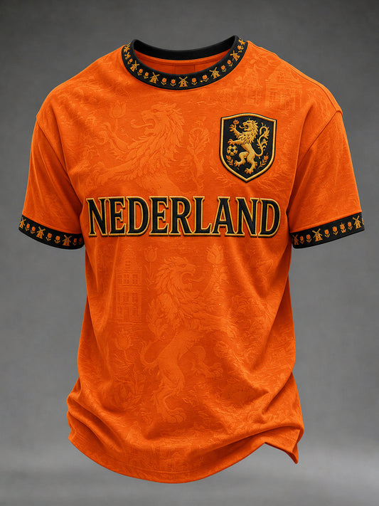 Herencadeau voor voetbalfans Print casual T-shirt