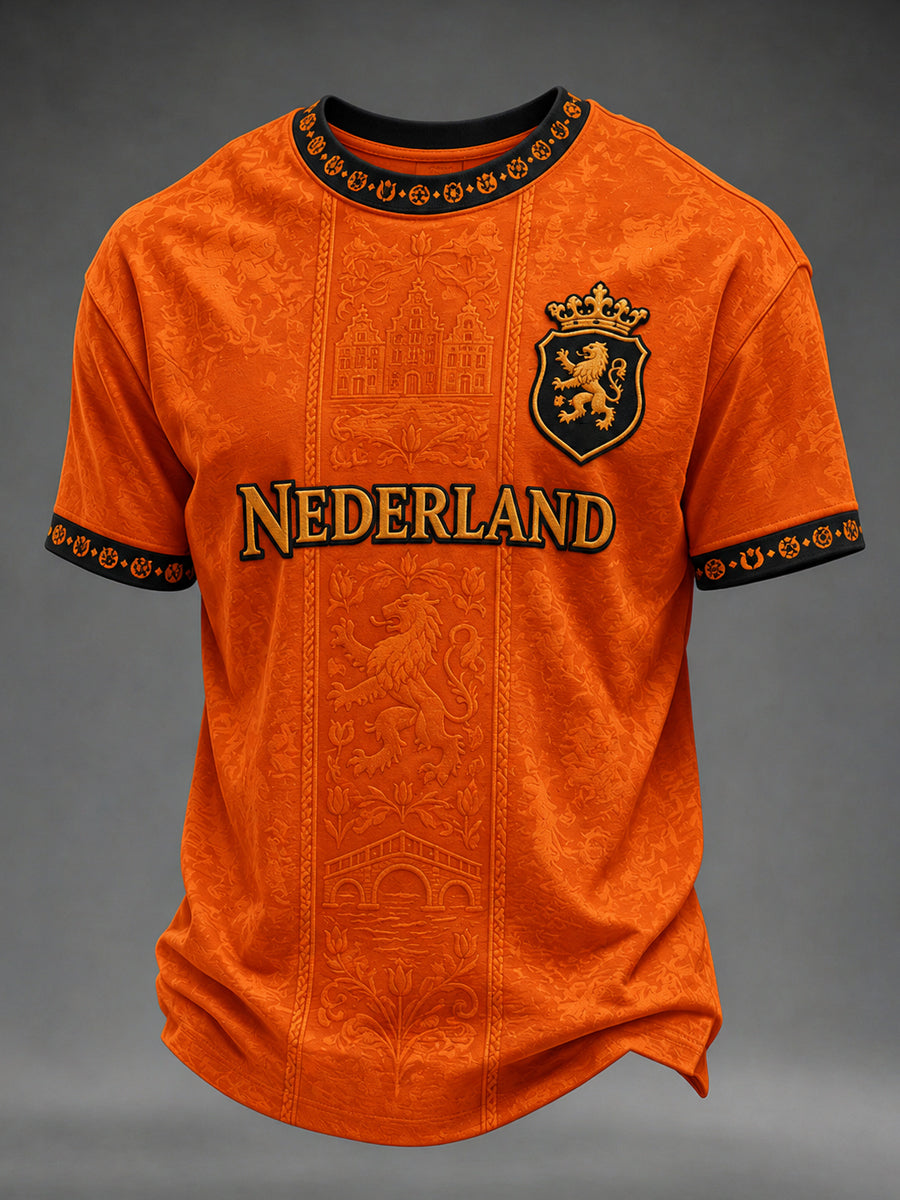 Herenkleding als cadeau voor voetbalfans: casual T-shirt met opdruk