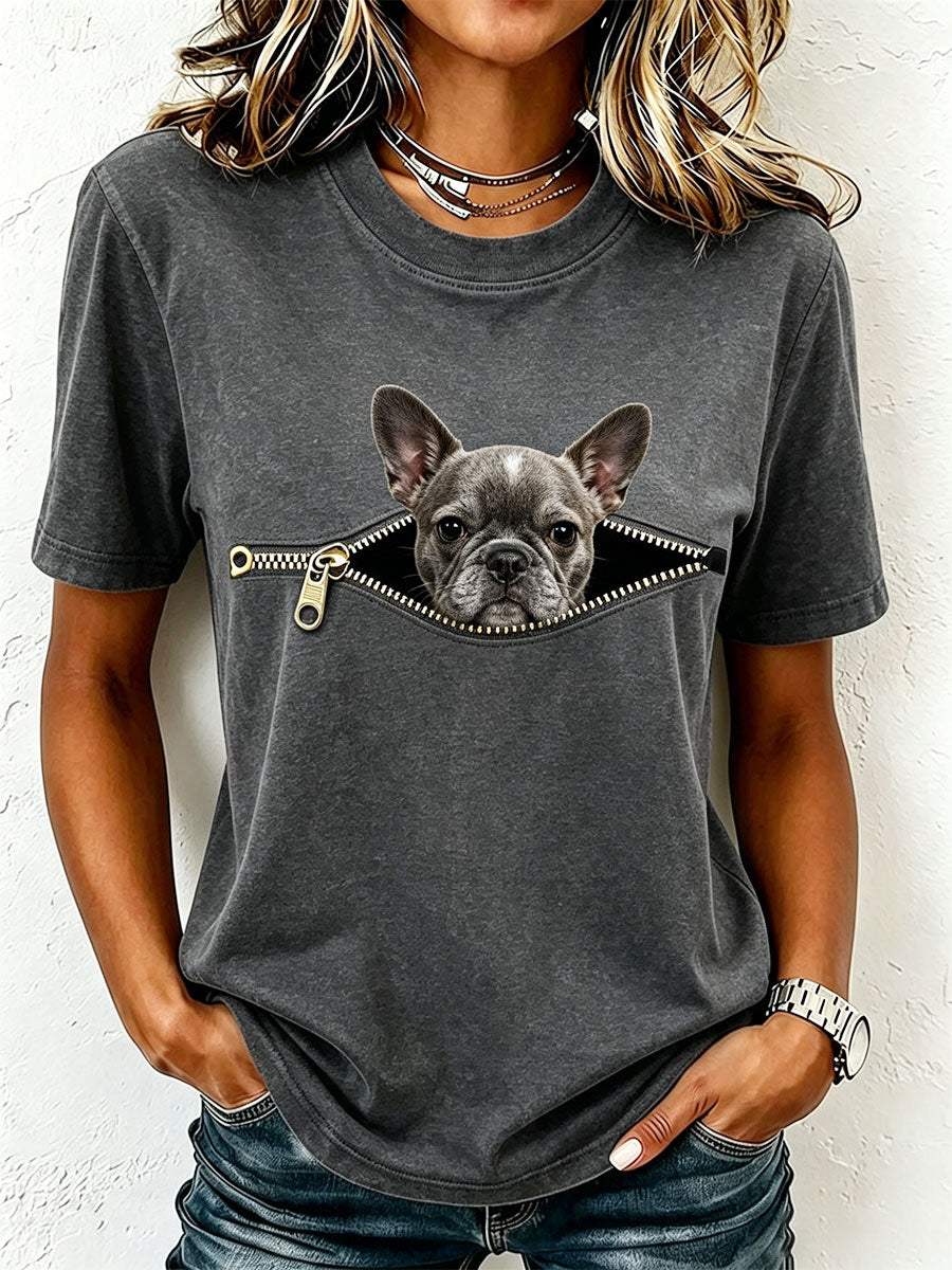 Dames mooie Franse Bulldog T-shirt