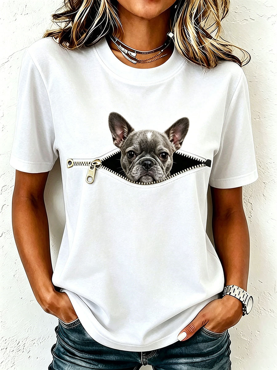 Dames mooie Franse Bulldog T-shirt