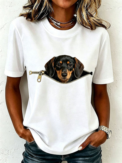 Lovely Teckel T-shirt voor dames