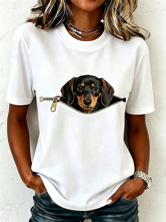 Lovely Teckel T-shirt voor dames