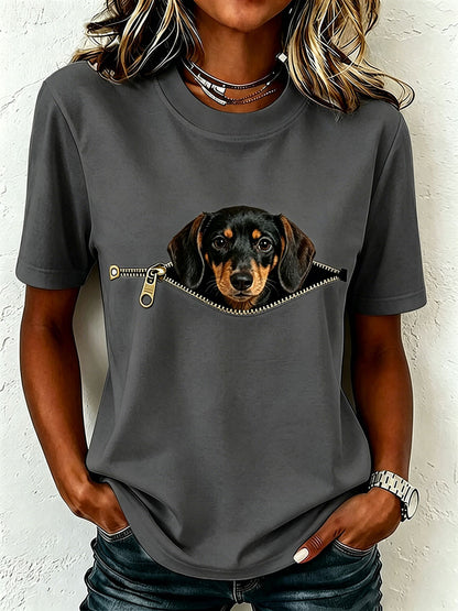 Lovely Teckel T-shirt voor dames