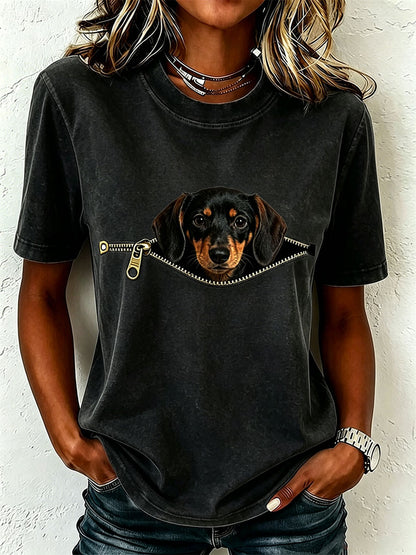 Lovely Teckel T-shirt voor dames