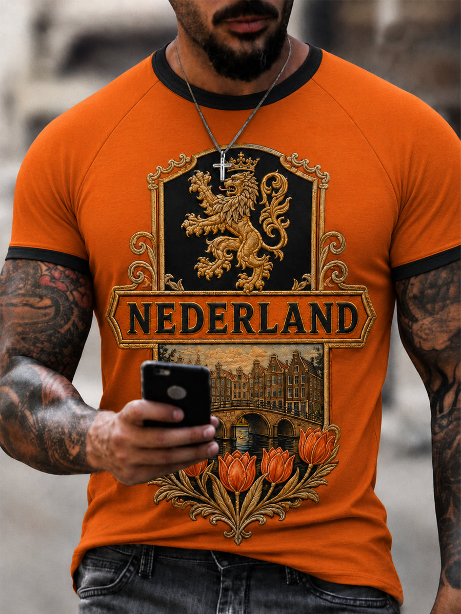 Herenkleding als cadeau voor voetbalfans: casual T-shirt met opdruk