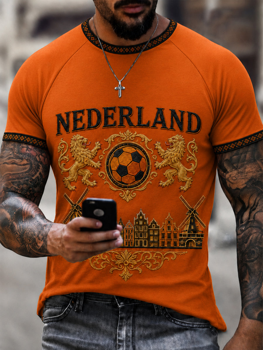 Herenkleding als cadeau voor voetbalfans: casual T-shirt met opdruk