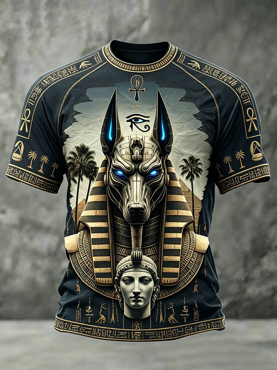 Heren-T-shirts met Anubis uit het oude Egypte