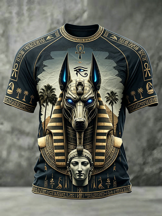 Heren-T-shirts met Anubis uit het oude Egypte