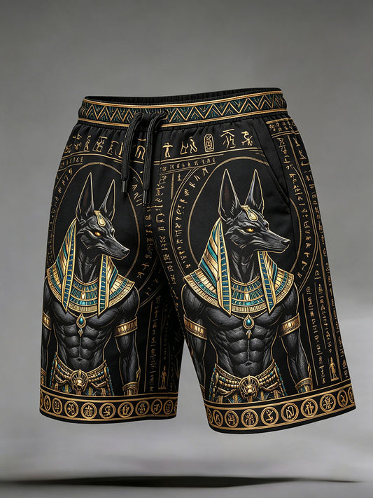 Oude Egyptische korte broek van Anubis voor heren
