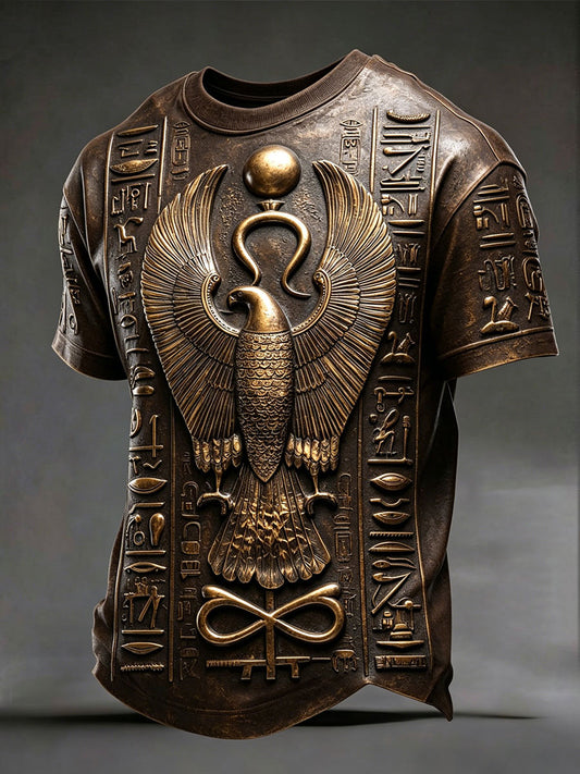 Heren-T-shirts met Horus uit het oude Egypte