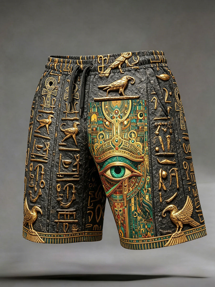 Korte broeken voor mannen met het Oude Egyptische Oog van Horus