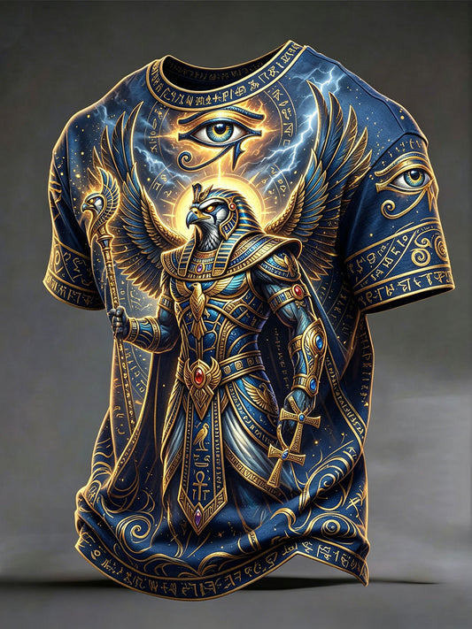 Heren-T-shirts met Horus uit het oude Egypte