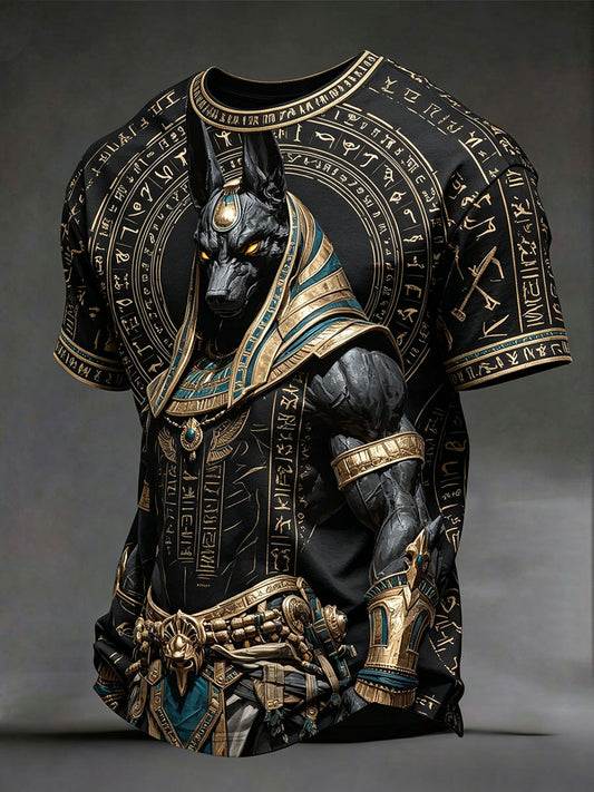 Heren-T-shirts met Anubis uit het oude Egypte