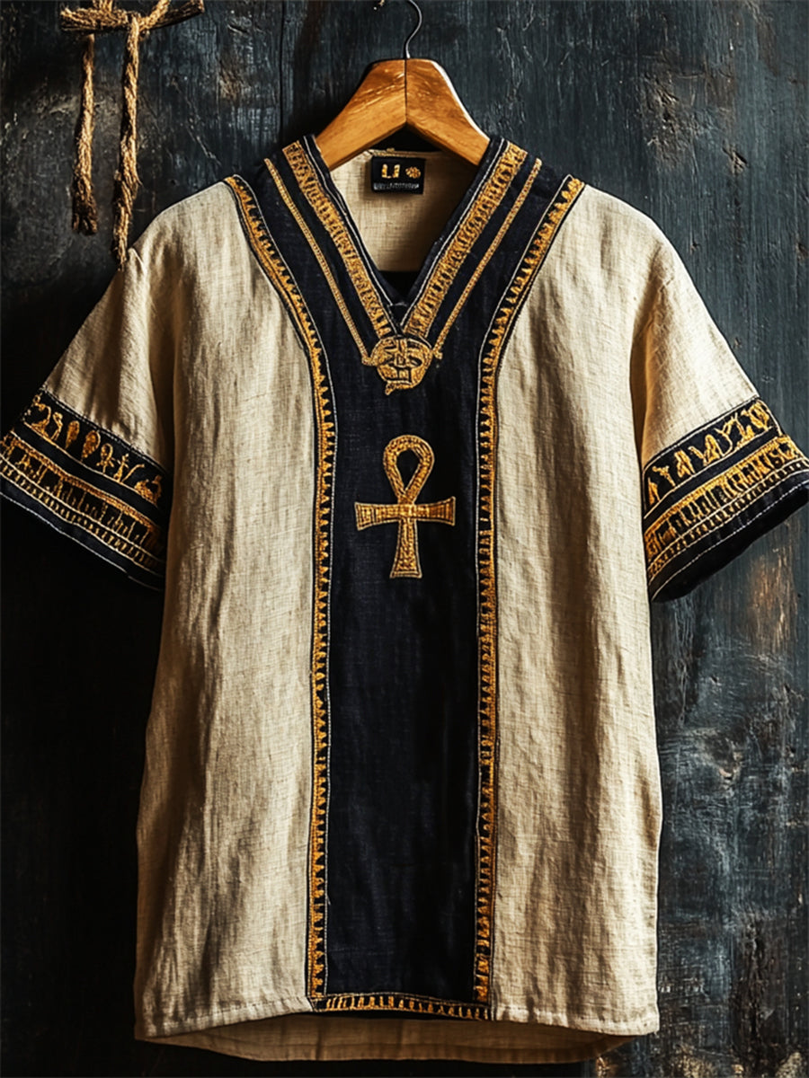 T-shirt voor heren met oude Egyptische print
