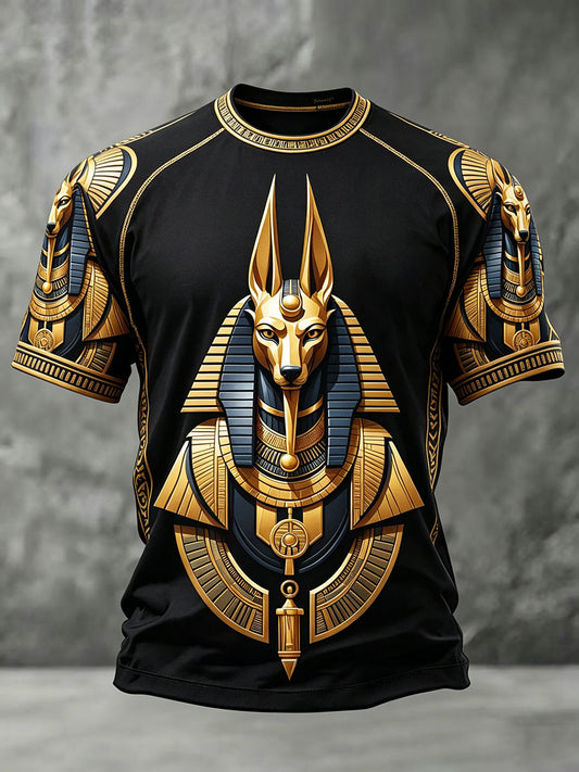 Heren-T-shirts met Anubis uit het oude Egypte