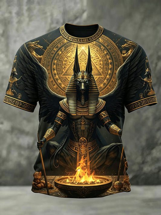 Heren-T-shirts met Anubis uit het oude Egypte