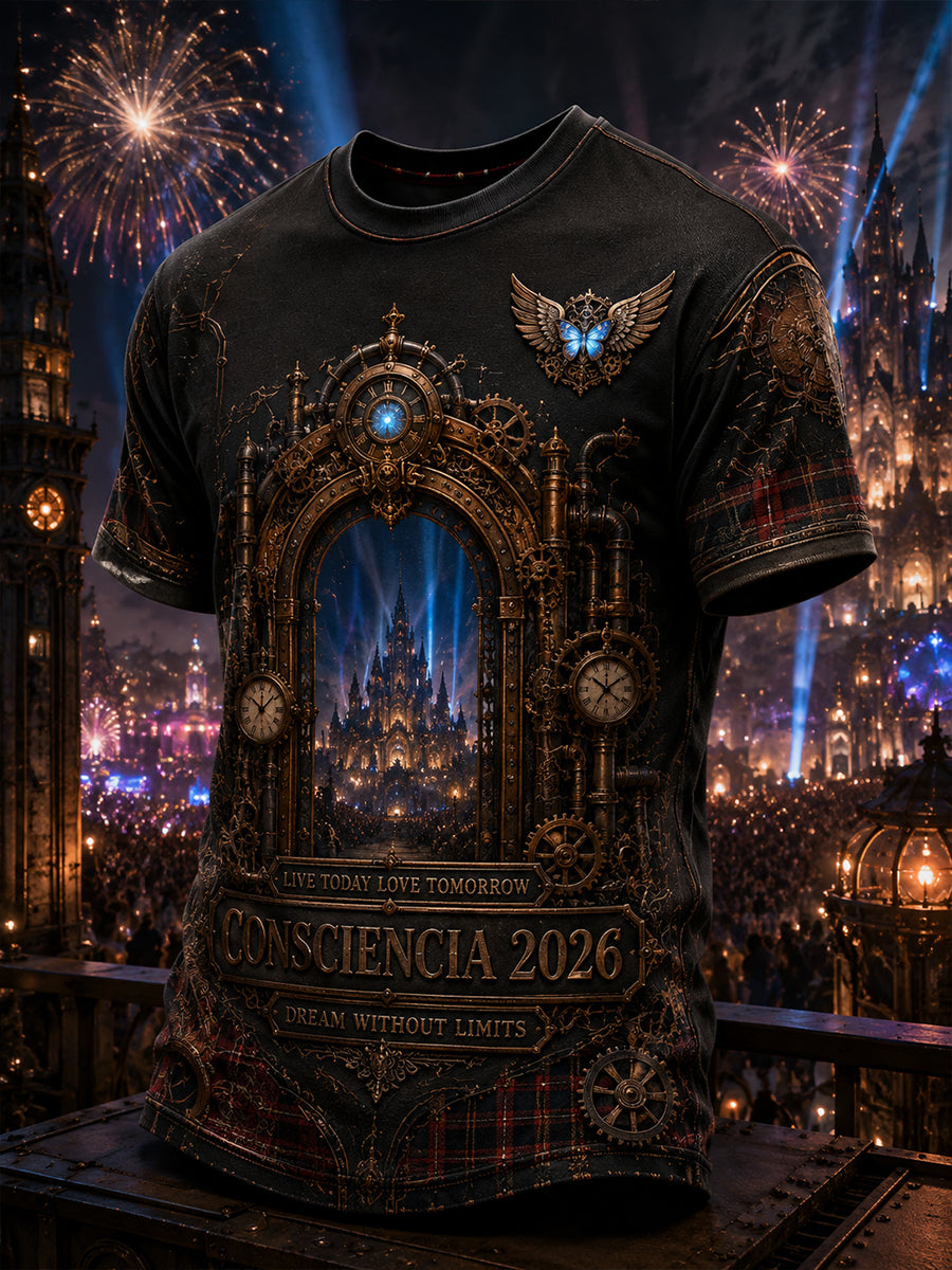Mannen Muziekfestival Print T-shirt met korte mouwen