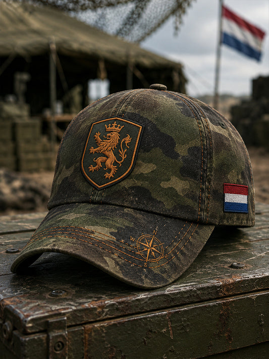 Herenhoed met print in militaire stijl