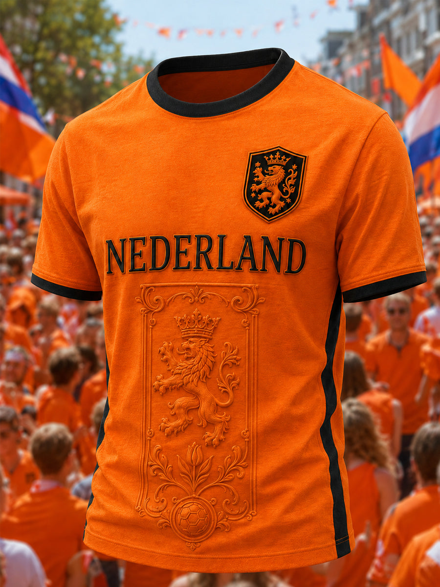 Heren Nederland-print casual T-shirt