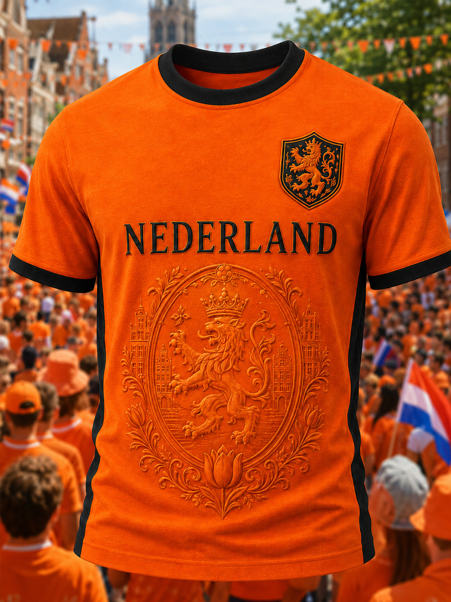 Heren Nederland-print casual T-shirt