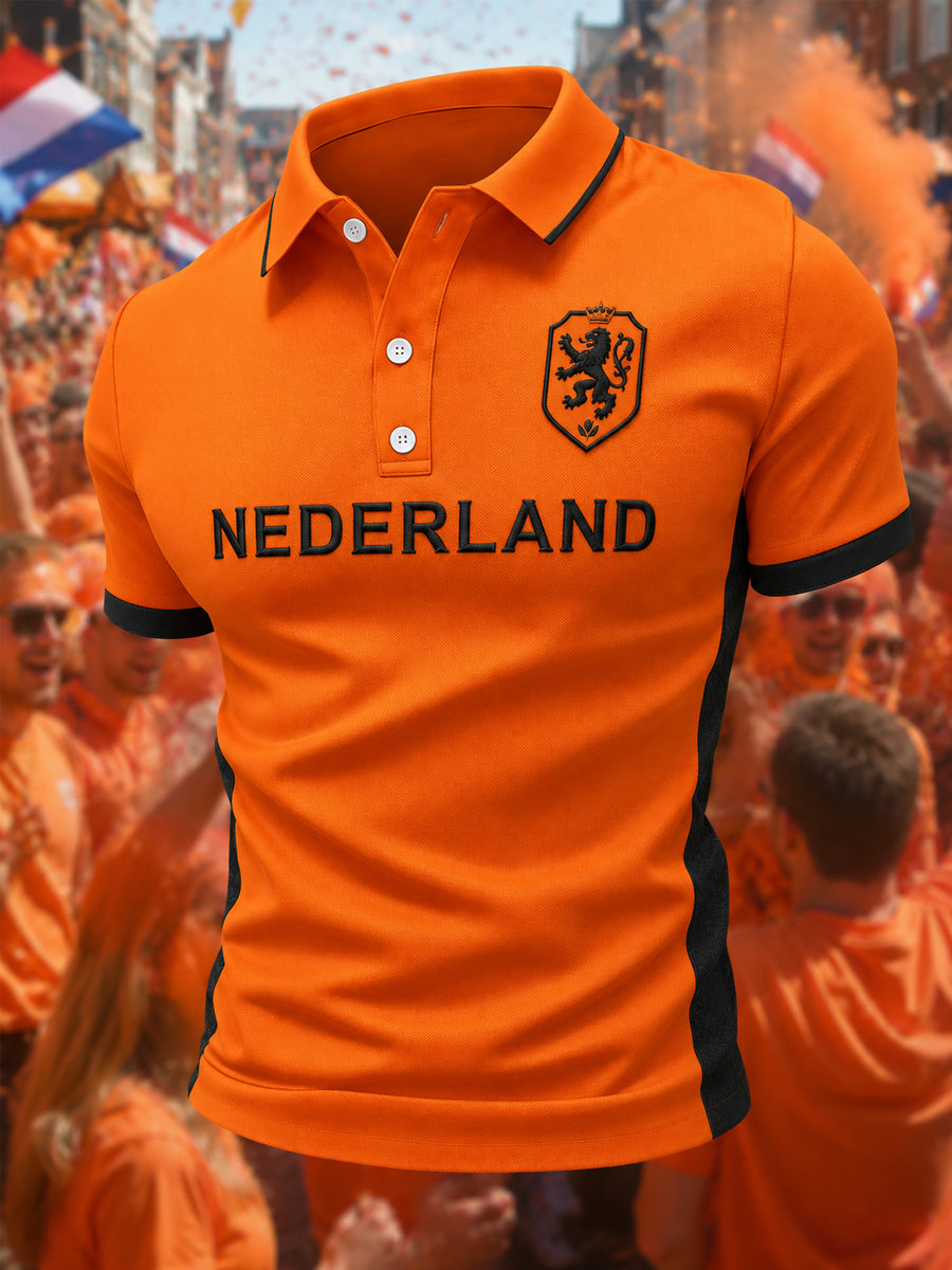 Heren Nederland-print casual polo