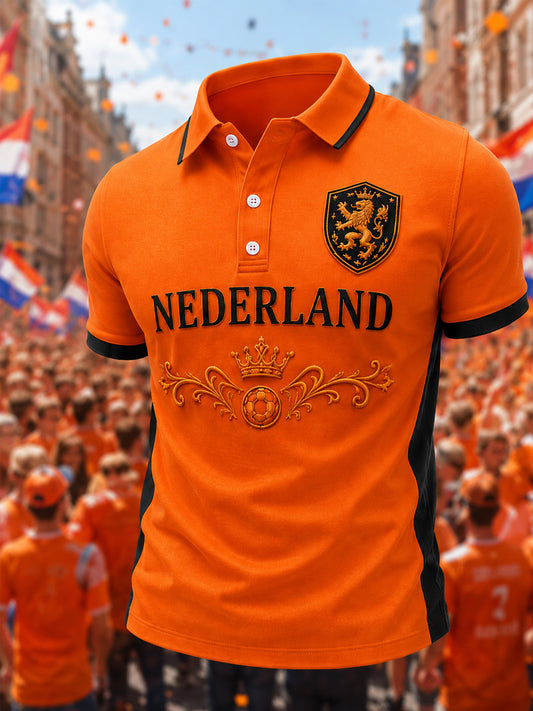 Heren Nederland-print casual polo