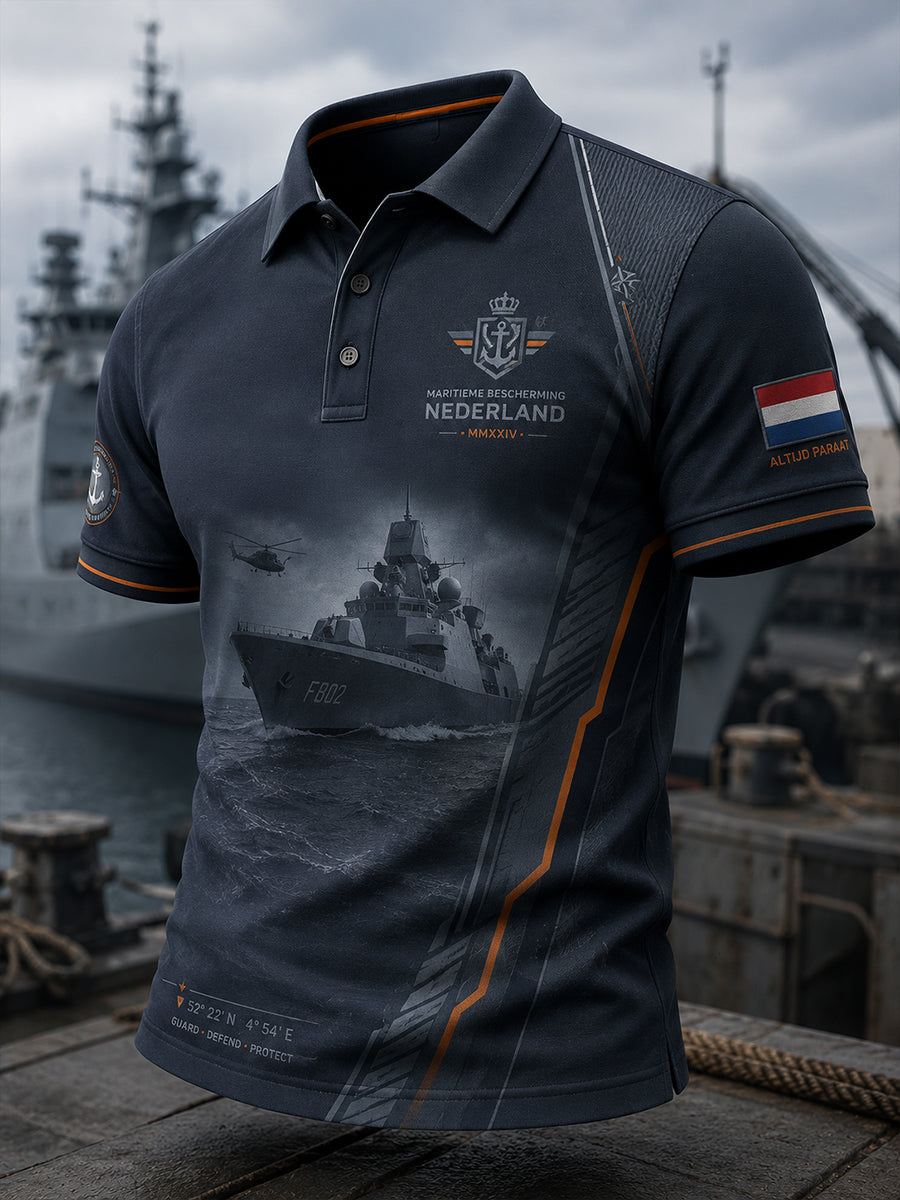 Gesneden cargobroek voor heren met vintage militaire print