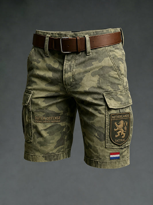 Retro camouflage herenbroeken met militaire print