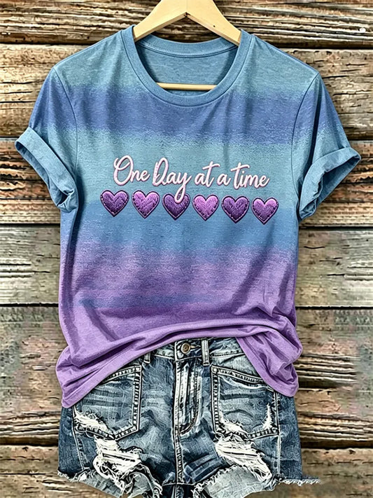 Vrouwen Alzheimer Awareness Ondersteuning Print Tee