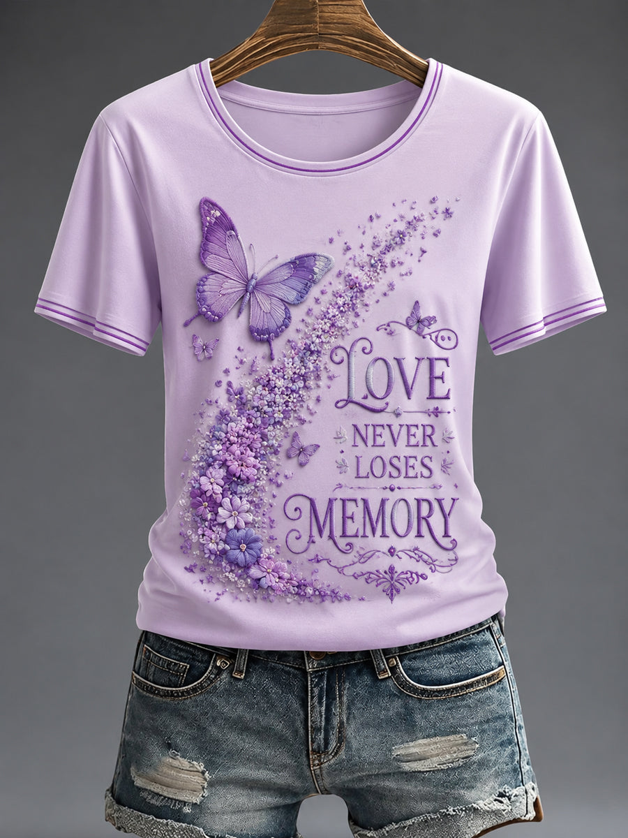 Paars T-shirt met sierkunst voor dames