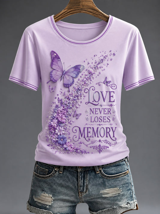 Paars T-shirt met sierkunst voor dames
