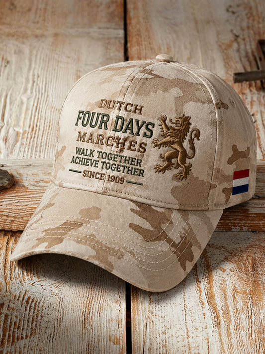Vierdaags maartfestival hoed met camouflageprint