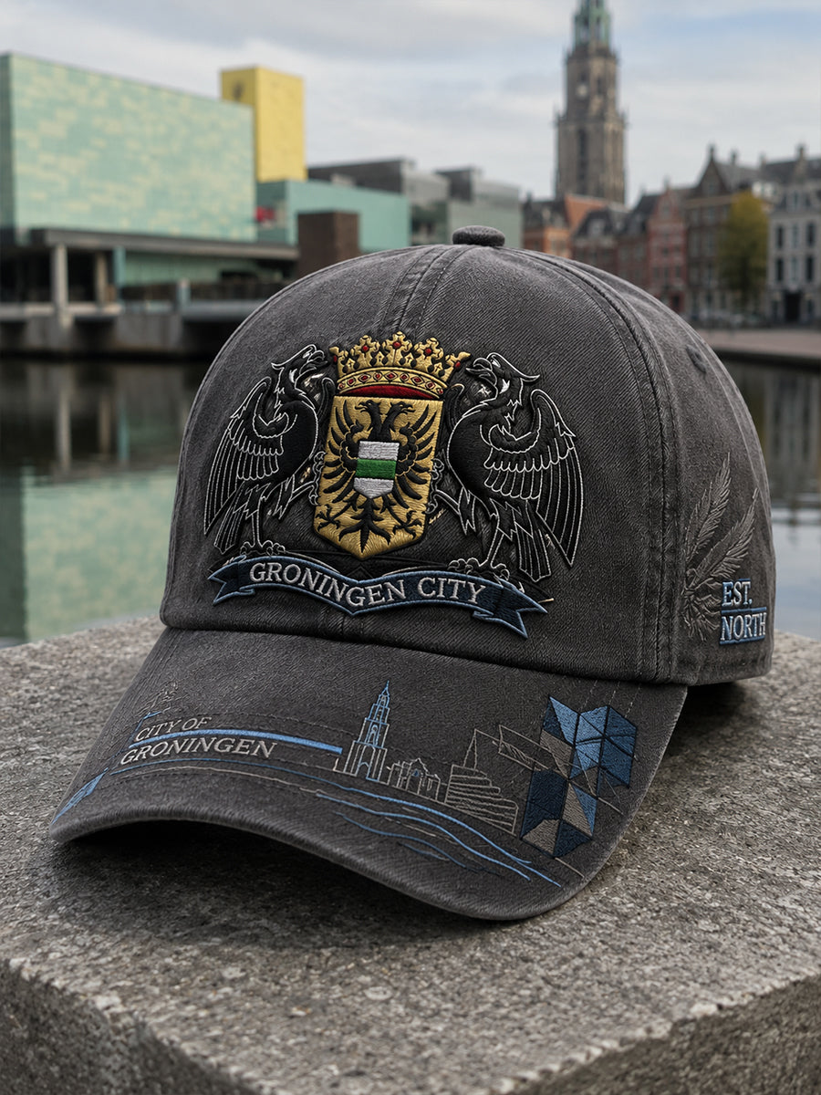 Muts met herdenkingsprint van de stad