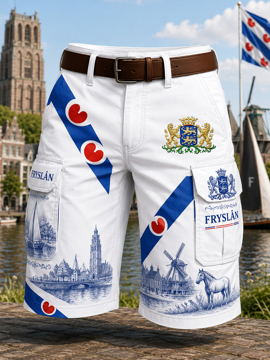 Heren stedelijke herdenkingsbroeken met grafische print