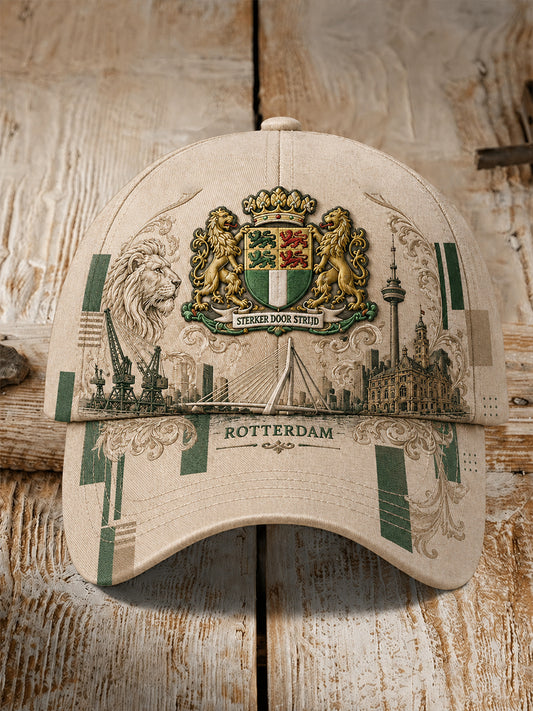 Hoed met Retro City Souvenir-stijl print